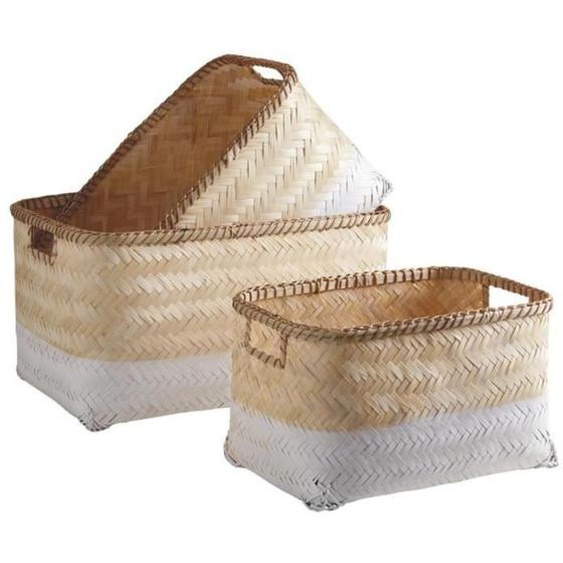 Corbeilles de rangement en bambou