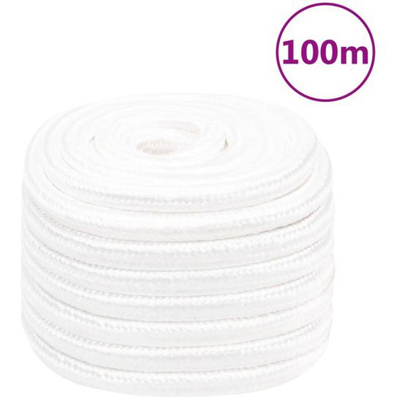 Corde de bateau Blanc complet 20 mm 100 m Polypropylène