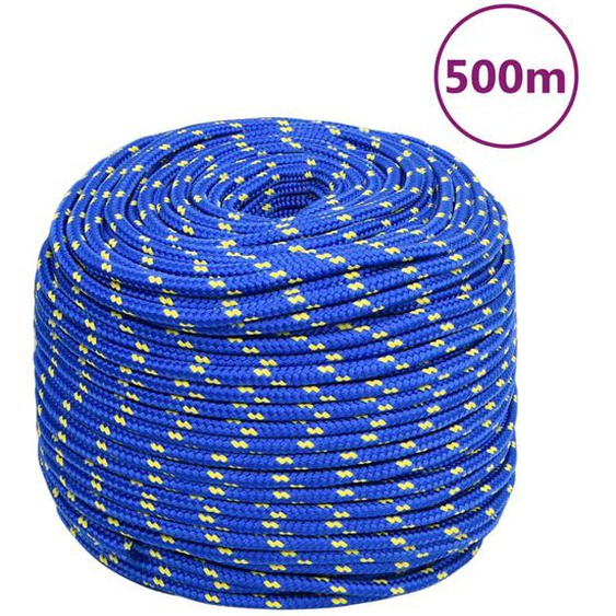 Corde de bateau Bleu 10 mm 500 m Polypropylène