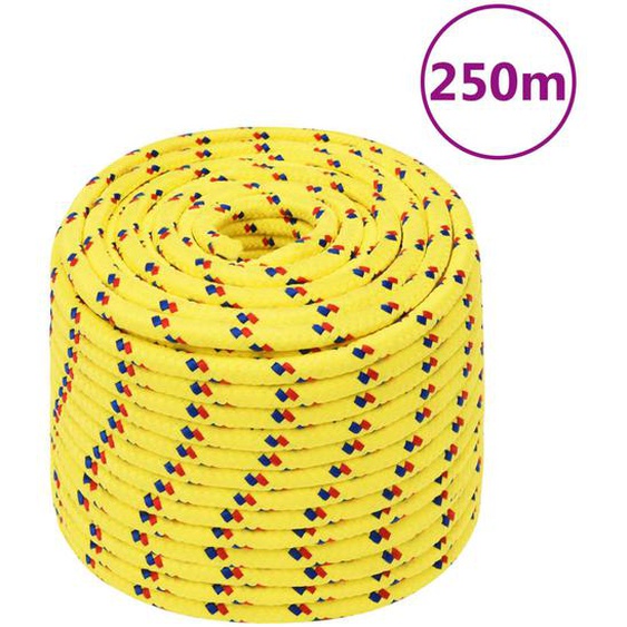 Corde de bateau Jaune 14 mm 250 m Polypropylène