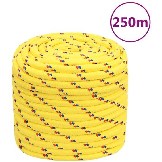 Corde de bateau Jaune 16 mm 250 m Polypropylène