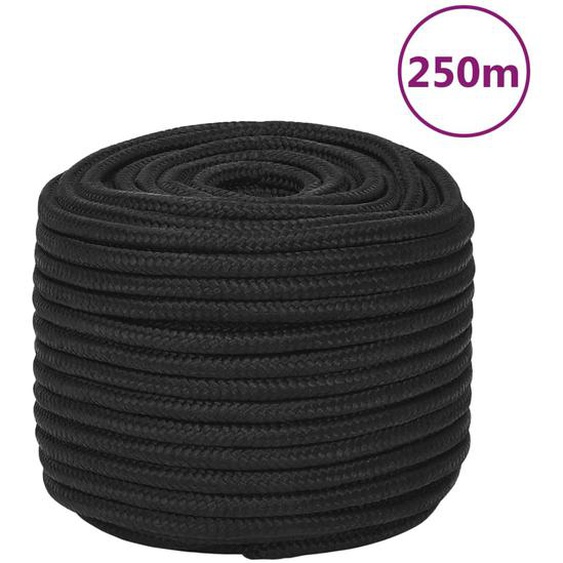 Corde de bateau Noir complet 14 mm 250 m polypropylène