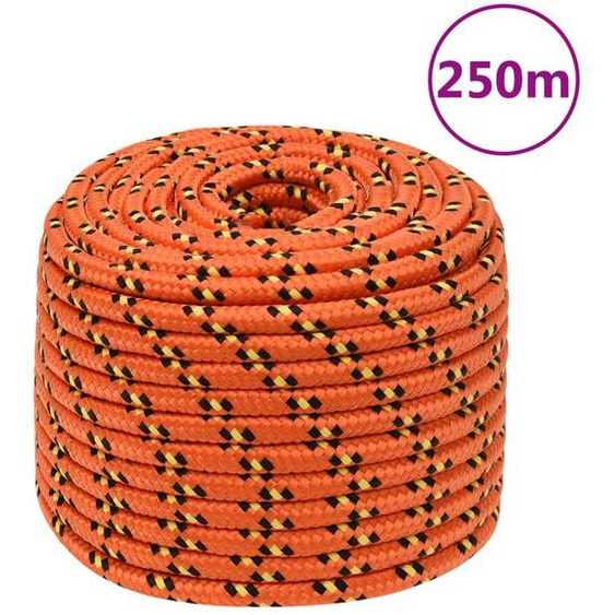 Corde de bateau Orange 14 mm 250 m Polypropylène