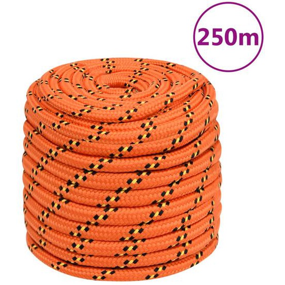 Corde de bateau Orange 16 mm 250 m Polypropylène