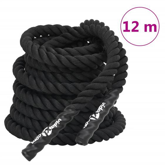 Corde de combat noire 12 m 9 kg Polyester
