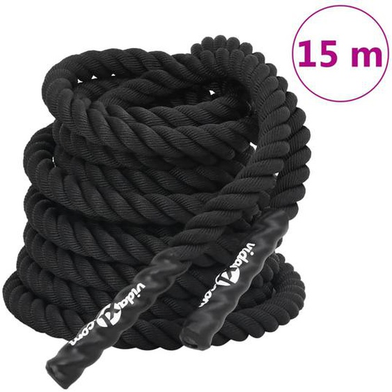 Corde de combat noire 15 m 11 kg Polyester