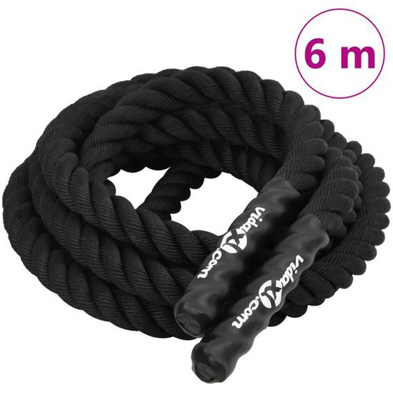 Corde de combat noire 6 m 4,5 kg Polyester