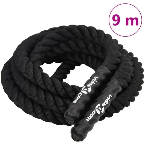 Corde de combat noire 9 m 6,8 kg Polyester