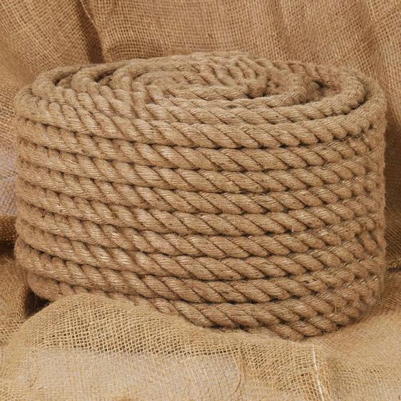 Corde de jute 50 m de long 24 mm dépaisseur