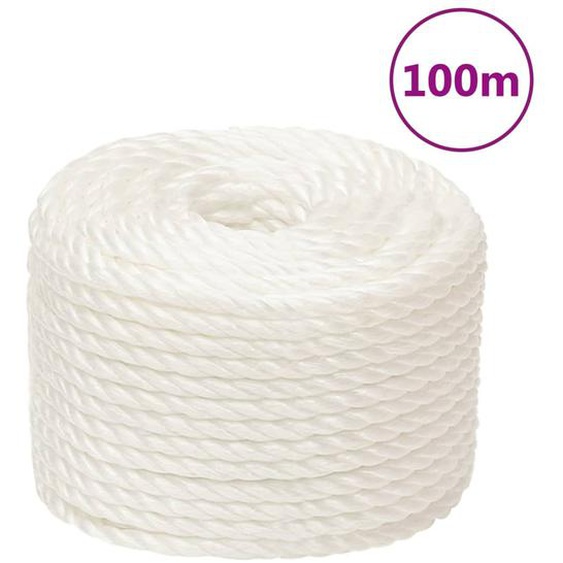 Corde de travail Blanc 20 mm 100 m polypropylène