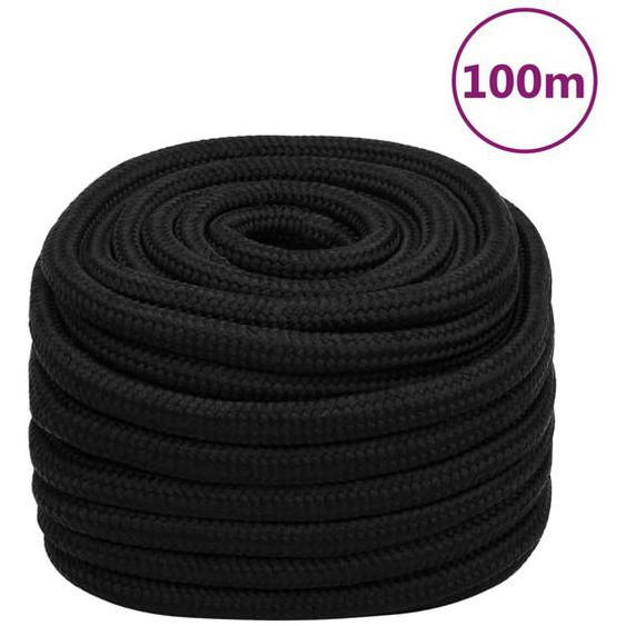 Corde de travail Noir 20 mm 100 m Polyester