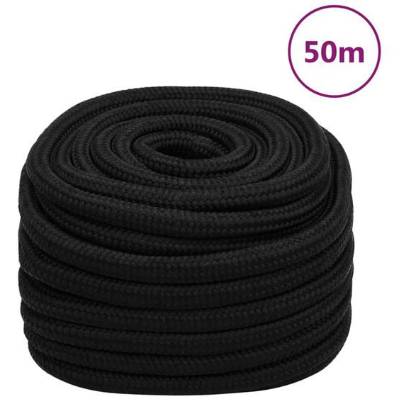 Corde de travail Noir 25 mm 50 m Polyester