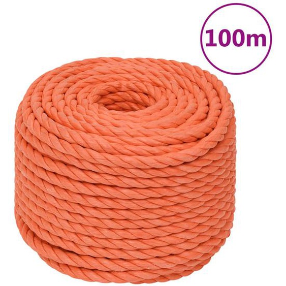 Corde de travail Orange 24 mm 100 m Polypropylène
