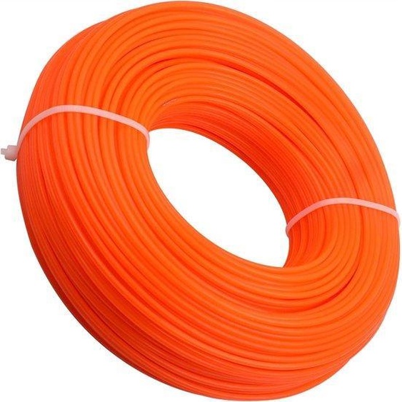 Corde en nylon pour tondeuse à gazon 2,4 mm - 100 m - corde ronde pour tondeuse à gazon - corde en nylon pour parc, jardin, champ