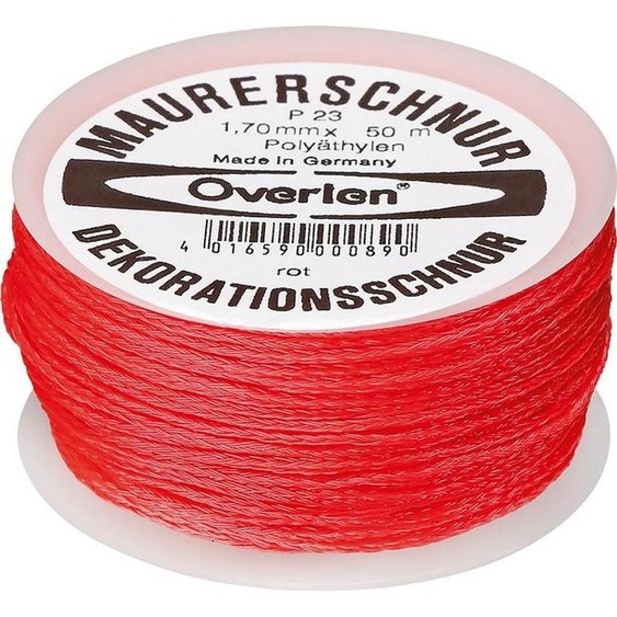 Cordon de maçonnerie L.50m D.1,7mm 30kg PE rouge