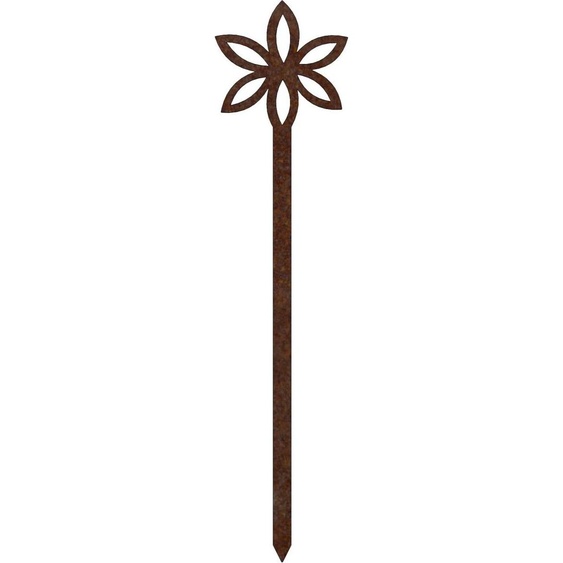 CORGARDEN Décoration de jardin fleur 3, 68 x 16 cm, corten CORGARDEN 1056