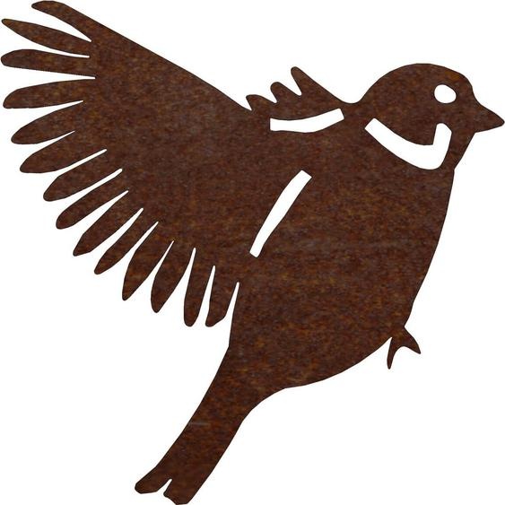 CORGARDEN Décoration de jardin moineau 2, 15 x 16 cm, corten CORGARDEN 1058