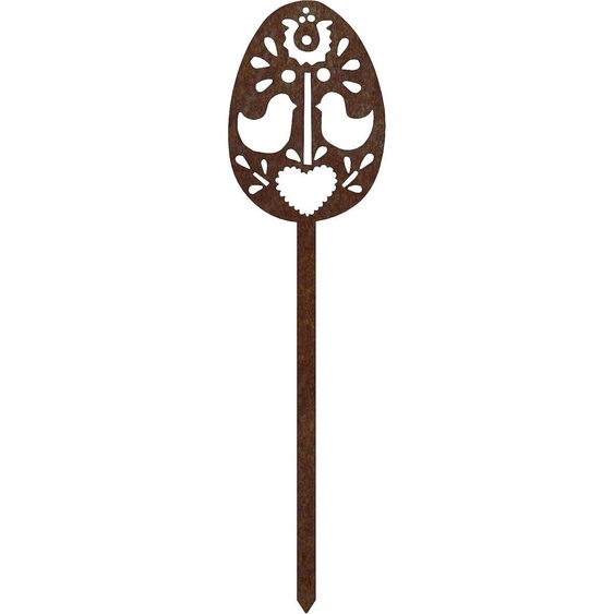 CORGARDEN Décoration de jardin ufs de Pâques 1, 51 x 14 cm, corten CORGARDEN 1063