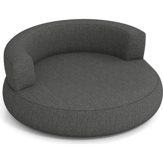 COSTWAY Canapé gonflable, canapé pneumatique rond avec dossier et larges accoudoirs, fauteuil pneumatique recouvert de lin, fauteuil de sol, canapé de sol, gris