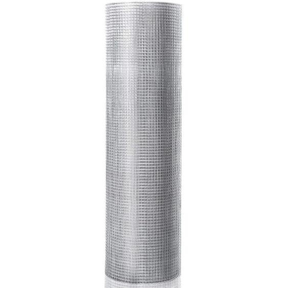 Grillage à Poule 7mm en Fer Galavanisé 0,9x15M Grillage pour Plantes et Animaux Argent - Costway