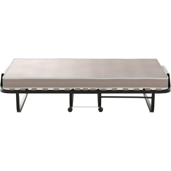 Costway Lit pliant Costway avec matelas Lit dappoint portable et à roulettes 190 cm x 80 cm x 33 cm beige