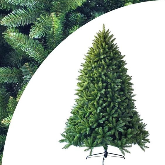 COSTWAY Sapin de Noël artificiel 180cm, Sapin avec support métallique, Sapin de Noël aiguilles PVC, Sapin artificiel Noël système de pliage, vert