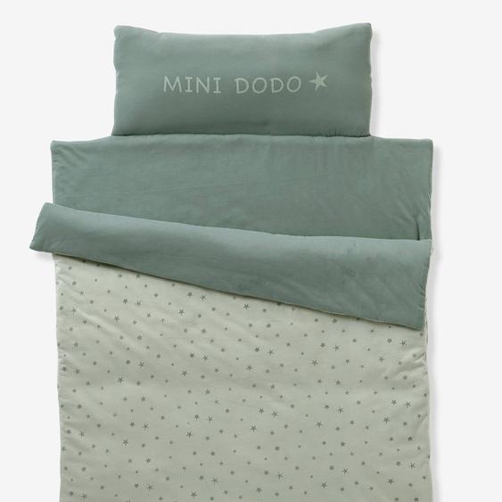 Couchage de sieste maternelle MINIDODO essentiels vert imprimé