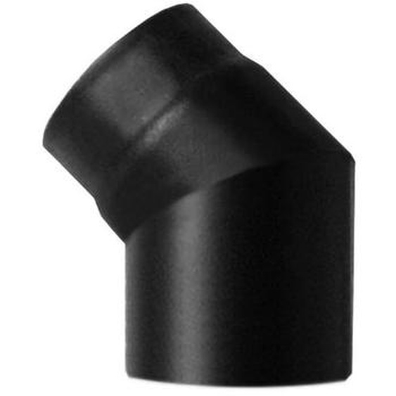 Coude 45 DN 130 emaille peint 600 degres pour poele a bois tube en acier noir sce Made in Italy