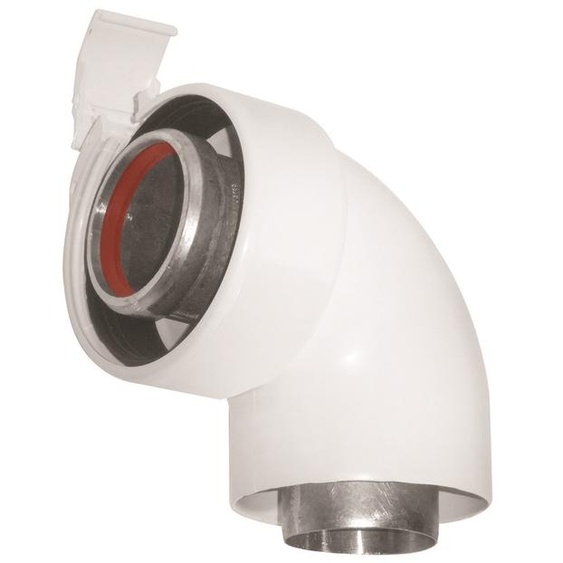 Coude 45° Rolux vent 60/100 Alu/PVC - UBBINK - 227201