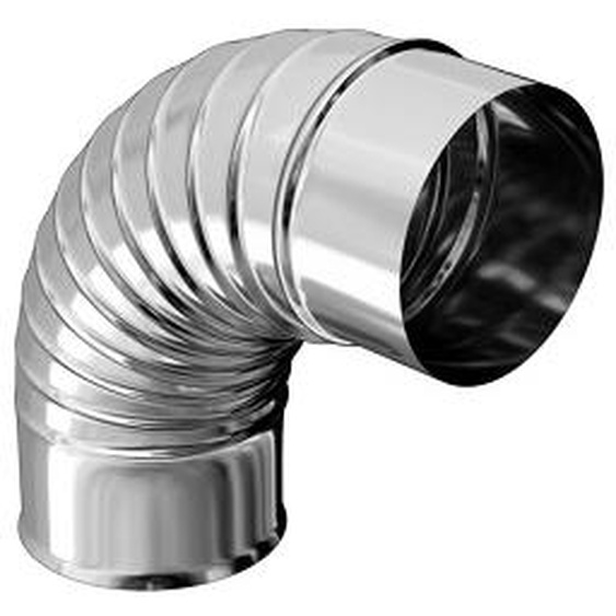 Coude 90° plissé inox 304 125 mm TEN - 362125