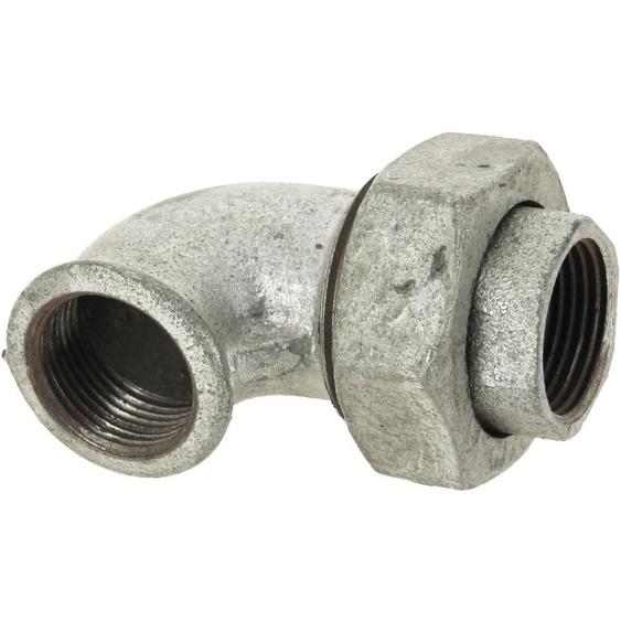Coude union femelle-femelle 90° galva 96 - 33/42 - VIRFOLLET - 09605006