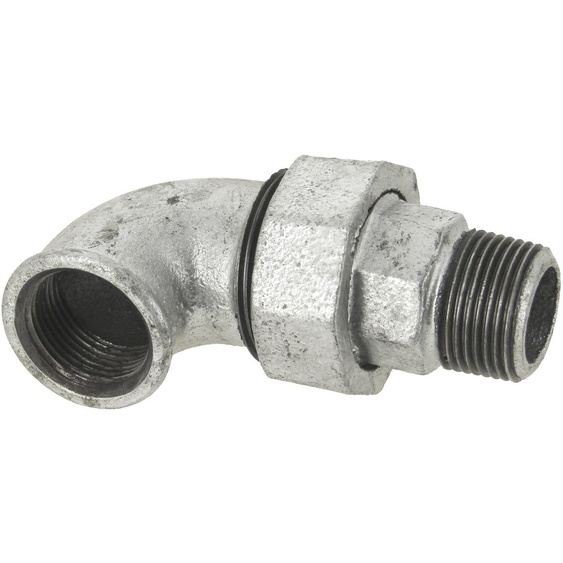 Coude union mâle-femelle 90° galva 98 - 33/42 VIRFOLLET 09805006