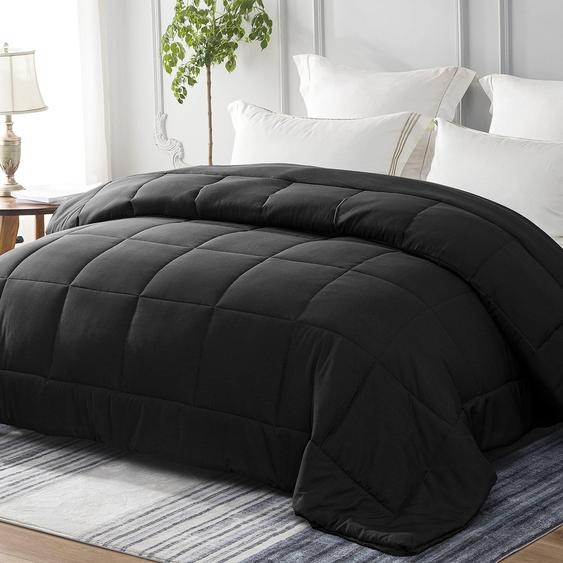 Couette 4 saisons en microfibre, 155 x 220 cm, Noir
