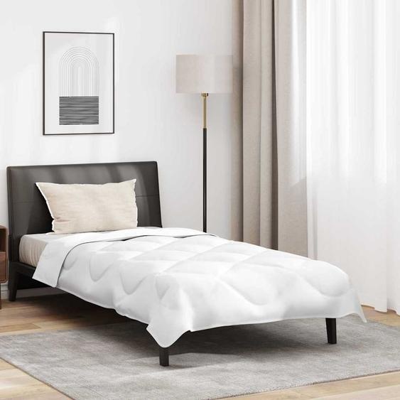 Duvet dété simple avec oreiller 2 pcs Blanc Microfibre