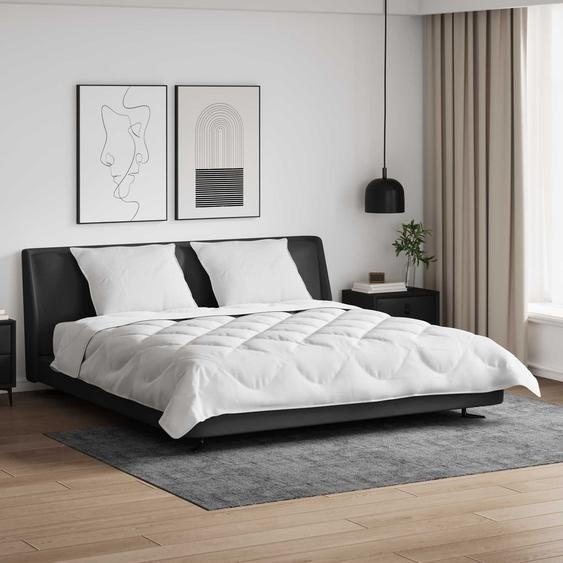 Couette avec Oreillers avec oreiller 3 pcs Blanc Microfibre