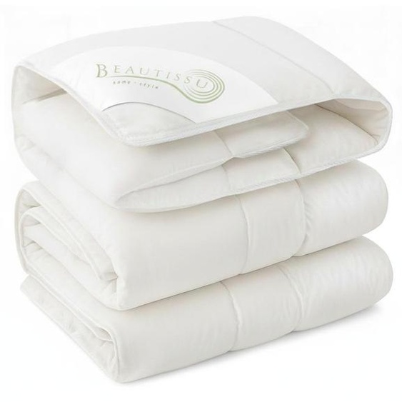 Couette Beautissu toutes saisons 155 x 200 cm, 100 % duvet et plumes