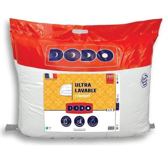 Couette de poids moyen 300 g/m² - 240 x 260 cm - Blanc