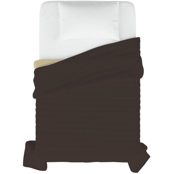 Couette dété élégante, 220 x 270 cm, marron/crème