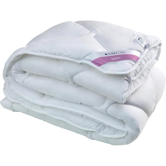 Couette dhiver 155x200 HAPPY MAXXX Senna Home anti-allergénique, microfibre, blanc