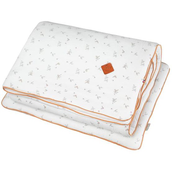Couette Et Oreiller - Prêt À Dormir Gaze De Coton Melody Melody, Blanc Imprimé Minimali