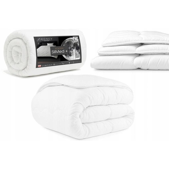 Couette - Hiver - 160 x 200 cm - Chaude - Blanche - En microfibre et SILICONE