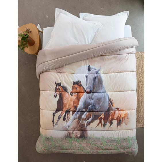 Couette microfibre impression photo chevaux 400g/m2 -