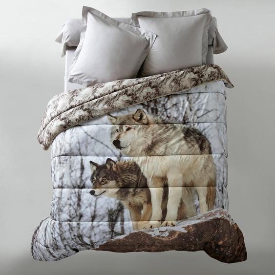 Couette microfibre impression photo loup 200g/m2 -