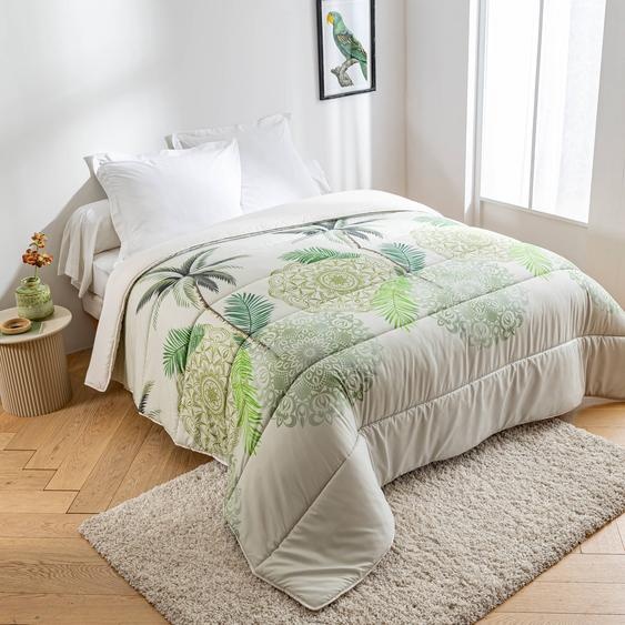 Couette microfibre imprimée feuilles tropicales 200 g/m² -