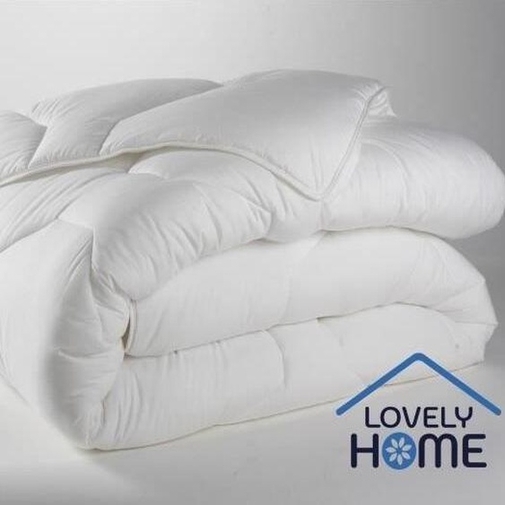 Couette tempérée Lovely Home, 220 x 240 cm, 350gr/m², Anti-acariens, Blanc
