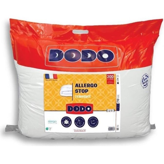 Couette Tempérée DODO, 200 x 200 cm, 300 g/m², ALLERGO STOP, Blanc