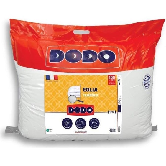 Couette Tempérée DODO EOLIA, 200 x 200 cm, 300 g/m², Blanc