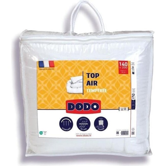 Couette Tempérée DODO TOP AIR, 140 x 200 cm, 300G/M², Blanc