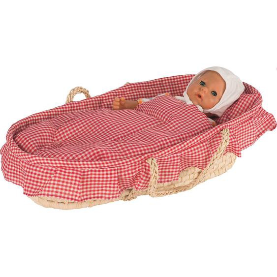 Couffin Avec Linge De Lit Rouge