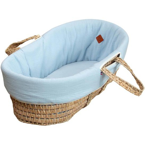Couffin Bébé Avec Matelas Habillage Et Drap Housse Jeanne Bleu